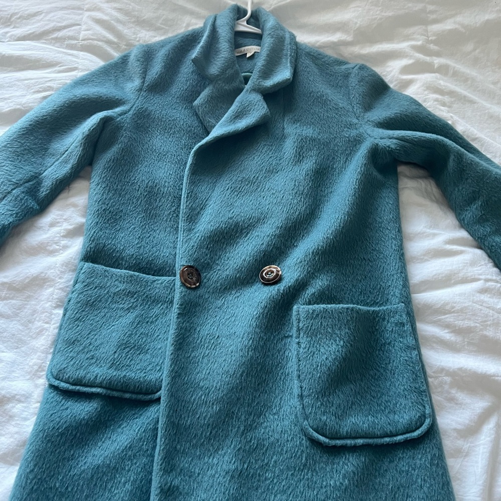 Knee length pea coat jacket